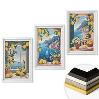 WANDBILDER 3er-Set - 40x60 cm Weißer Rahmen - Meerblick, italienische Zitronen - Weiß, Kunststoff (40/60cm) - ArtPrintCave
