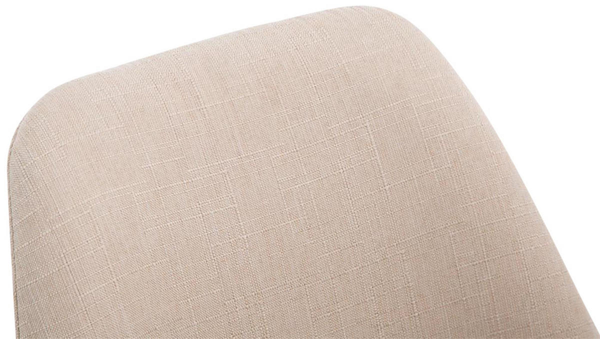 STUHL Stoff creme - Creme/Weiß, Holz/Textil (48/84/55cm) - CLP