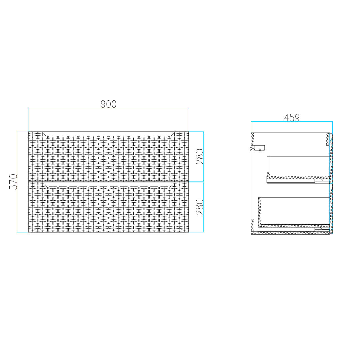 DONJI ELEMENT ZA UMIVAONIK 90cm Elora Bejž i drvo - bež, drvni materijal (90/57/46cm) - Petits-meubles