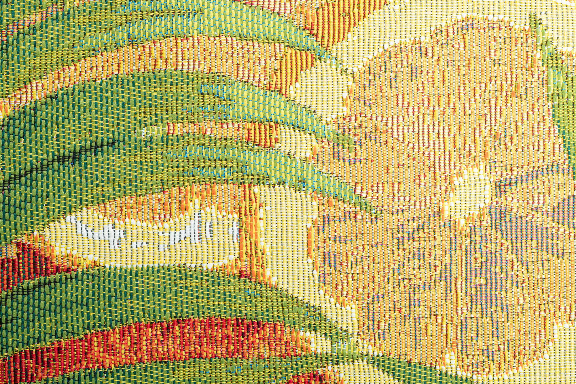 Thumbnail - Sansibar Sylt Outdoorteppich, Orange, Textil, Kunstzeichnung, Rund, 140x140 cm, Oeko-Tex®, für Fußbodenheizung geeignet,...