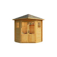GARTENHAUS Holz Sunny Compact - Pinienfarben, Holz (220/248/220cm) - Alpholz