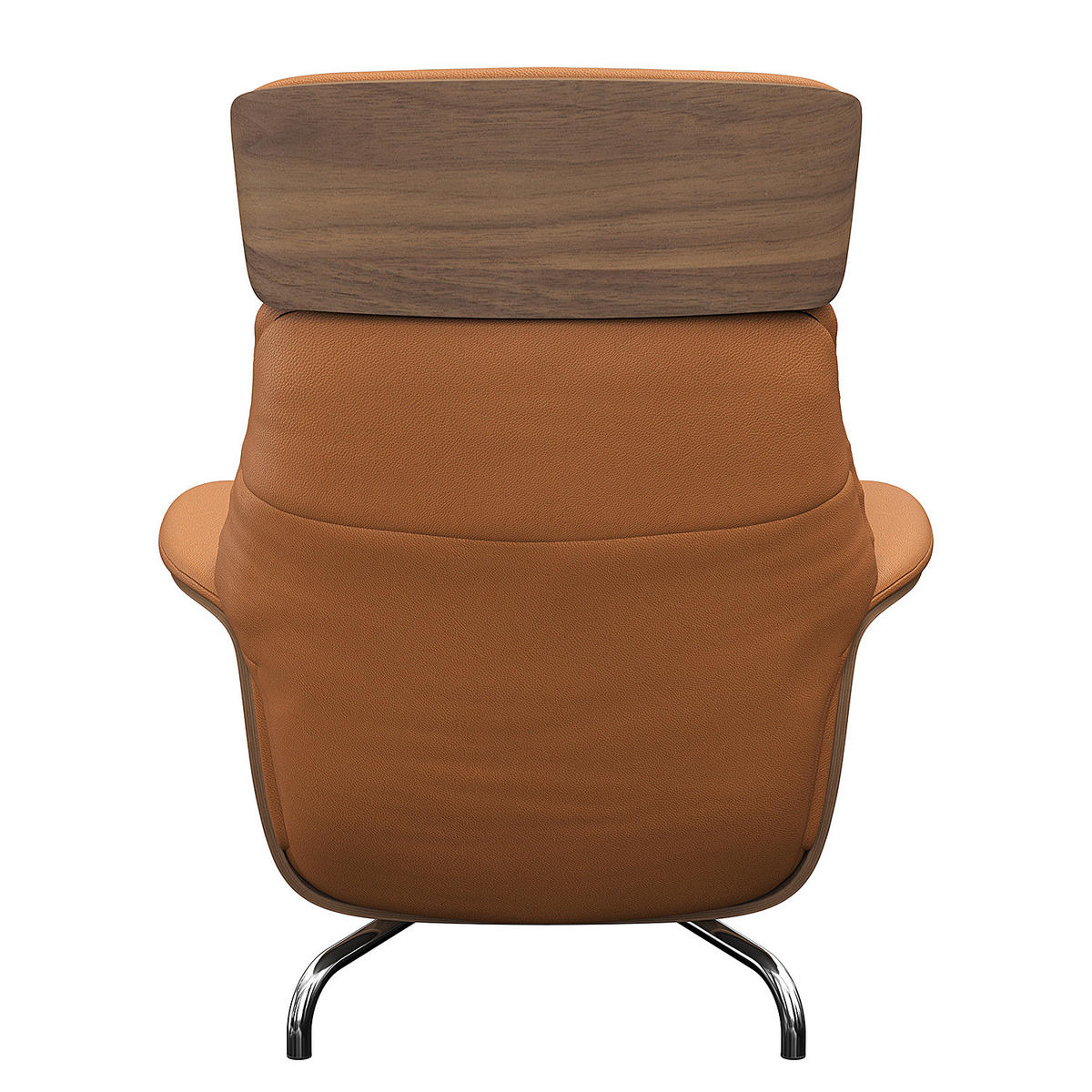 RELAXLIEGE - Echtleder - Chromfarben/Cognac, Leder/Metall (83/103/147cm) - home24