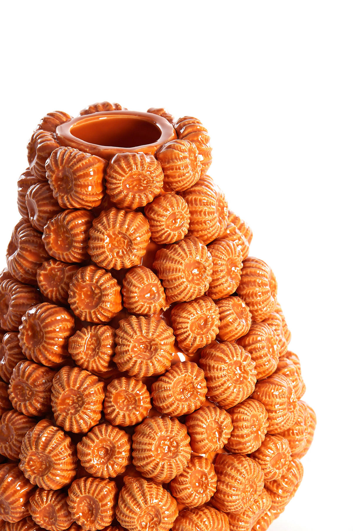 VASE Faliro Orange Ø22/27 cm - Orange, Keramik (27cm) - Light & Living