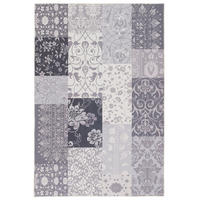 LUXUS VINTAGE DESIGNERTEPPICH PATCHWORK - Anthrazit, Textil (200/290cm) - Pergamon