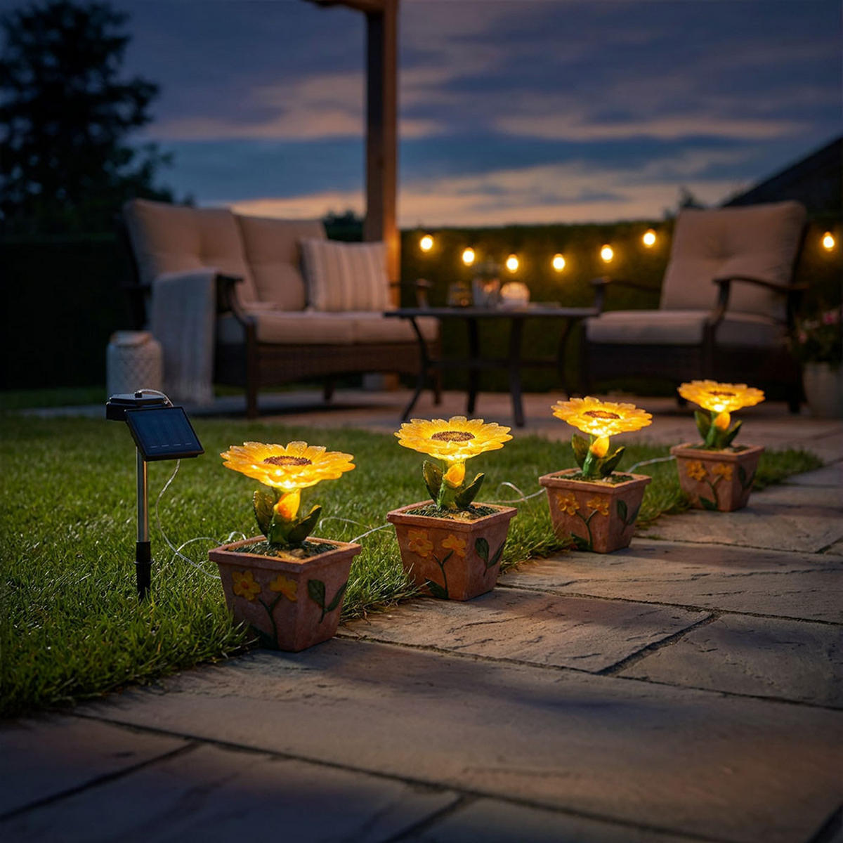 LED AUSSENLEUCHTE Solar Bunt - Multicolor, Kunststoff (12/12/17cm)