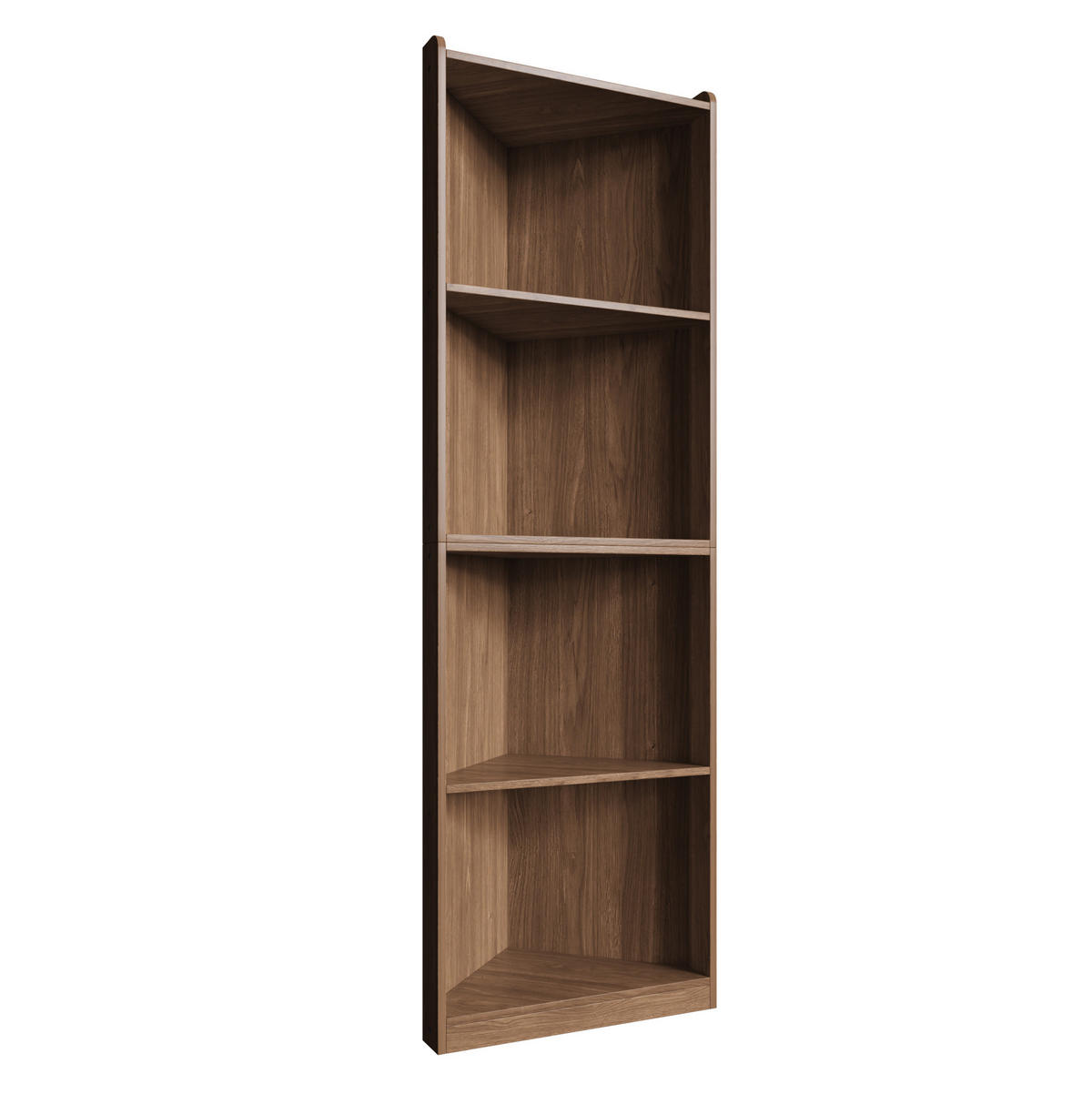 ROHOVÝ regál z MDF 55x32x180 cm hnědý v dekoru ořechu s ochranou proti převrácení, úspora místa - barva vlašského ořechu, kompozitní dřevo (55/180/32cm) - Modfu