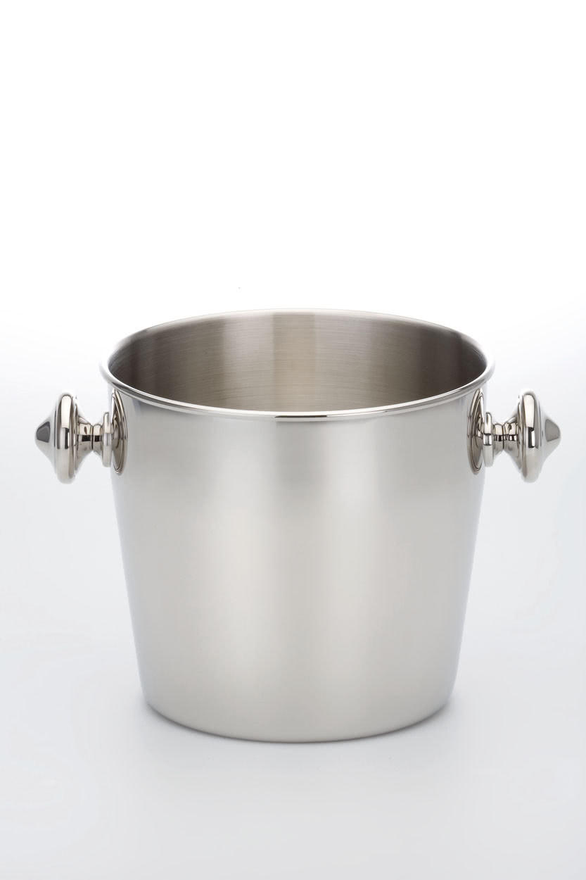 WEIN-/SEKT Flaschenkühler Hochglanz poliert (H) 19,5 x (Ø) 20 cm - Silberfarben, Paraffin (20/19.5cm) - Hermann Bauer jun. Kollektion GmbH