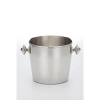 WEIN-/SEKT Flaschenkühler Hochglanz poliert (H) 19,5 x (Ø) 20 cm - Silberfarben, Paraffin (20/19.5cm) - Hermann Bauer jun. Kollektion GmbH