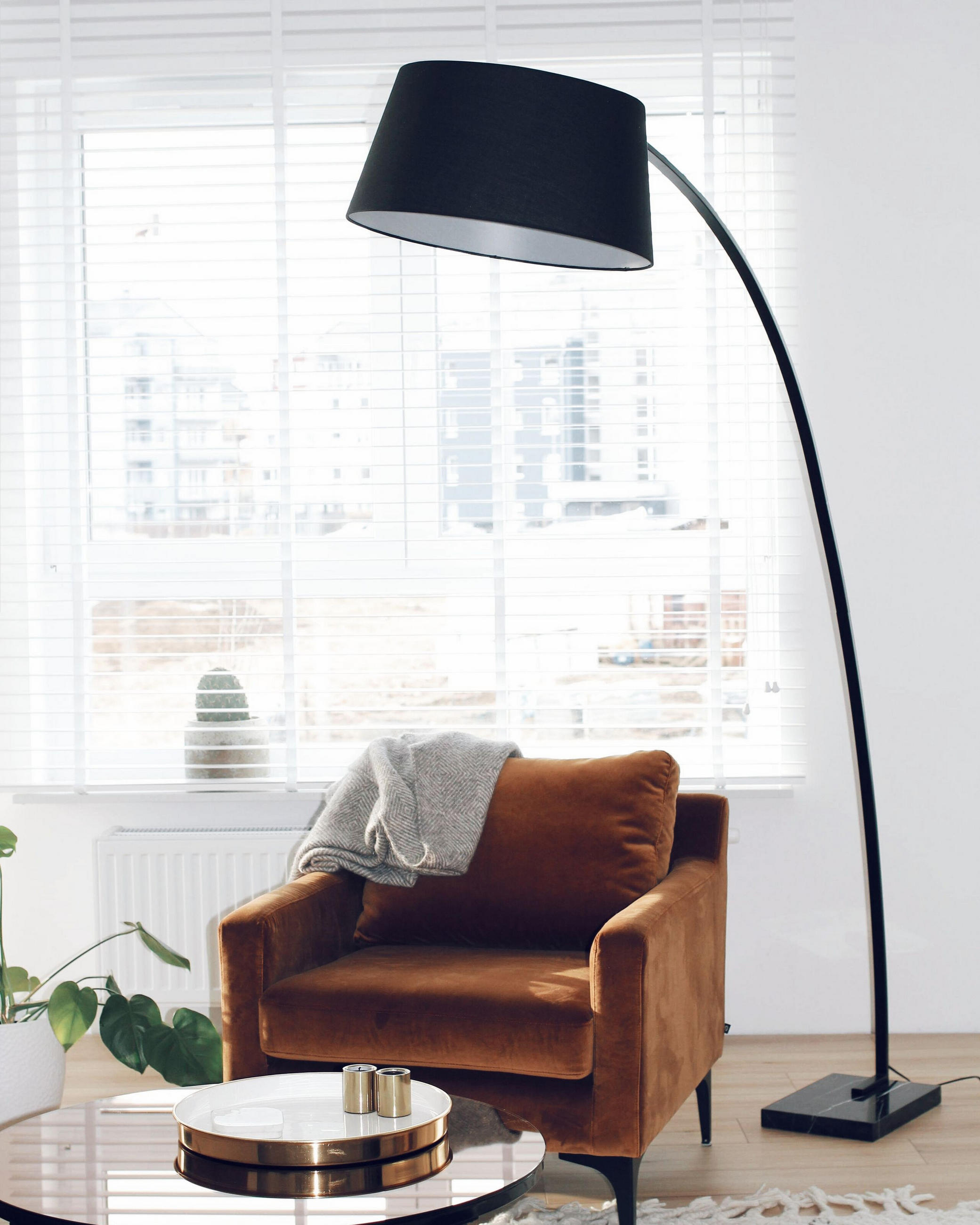 STEHLAMPE Benue 50/160/188 cm - Schwarz, Metall (50/160/188cm) - Beliani