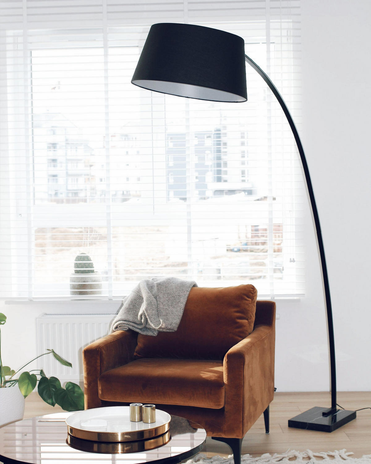 STEHLAMPE Benue 50/160/188 cm - Schwarz, Metall (50/160/188cm) - Beliani