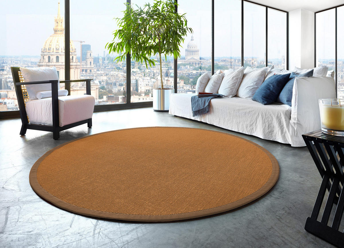 TEPPICH Sisal Manaus braun/schoko Rund 160cm - Braun, Textil (160/160cm) - Astra