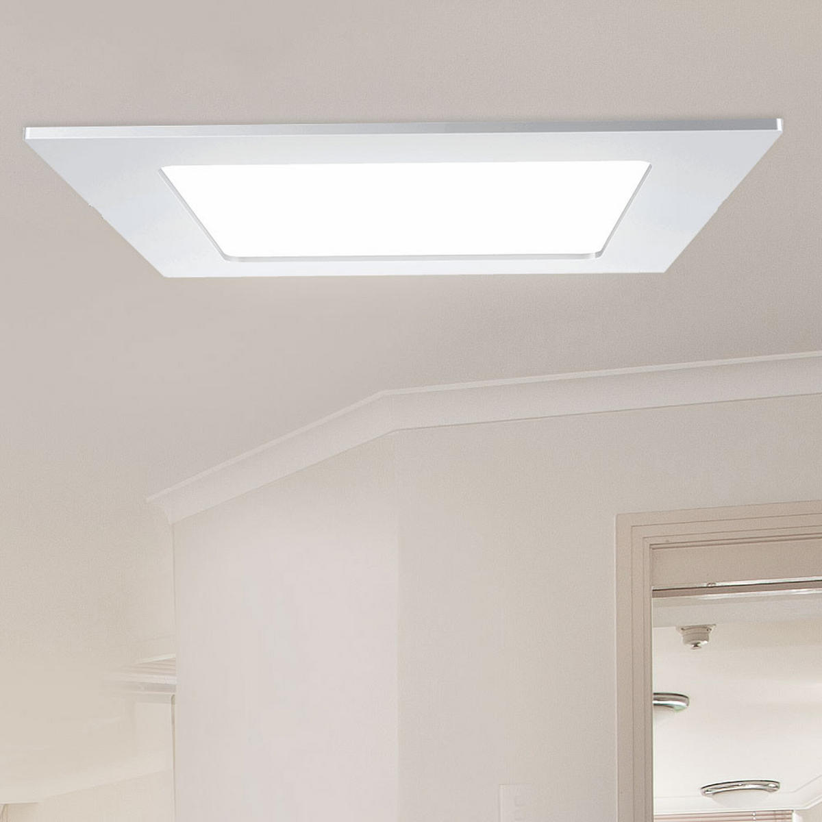 LED EINBAU PANEL Weiß 17 cm - Weiß, Metall (17/17/2.5cm)