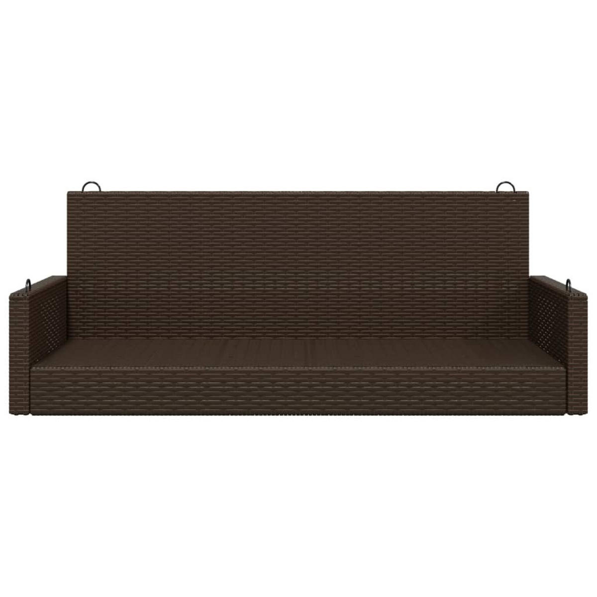 HÄNGEBANK Braun 119x56x48 cm Poly Rattan - Braun, Kunststoff (119/48/56cm) - furnicato