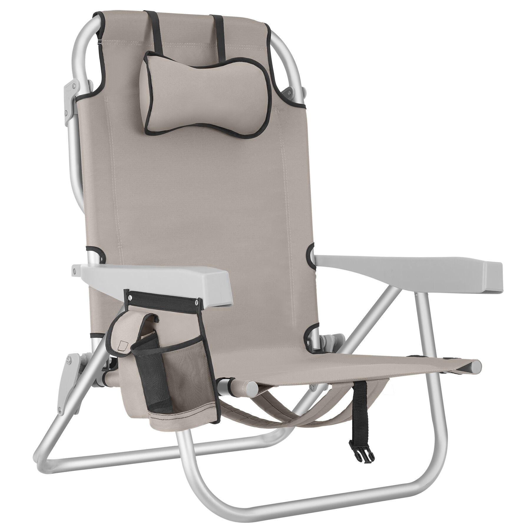 tectake Strandstuhl Beige 63x78x101 cm