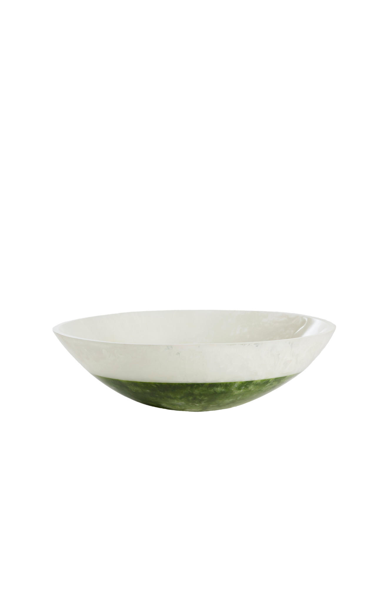 SCHALE Binanga Weiß Ø26/7,5 cm - Weiß/Grün, Kunststoff (26/7.5cm) - Light & Living