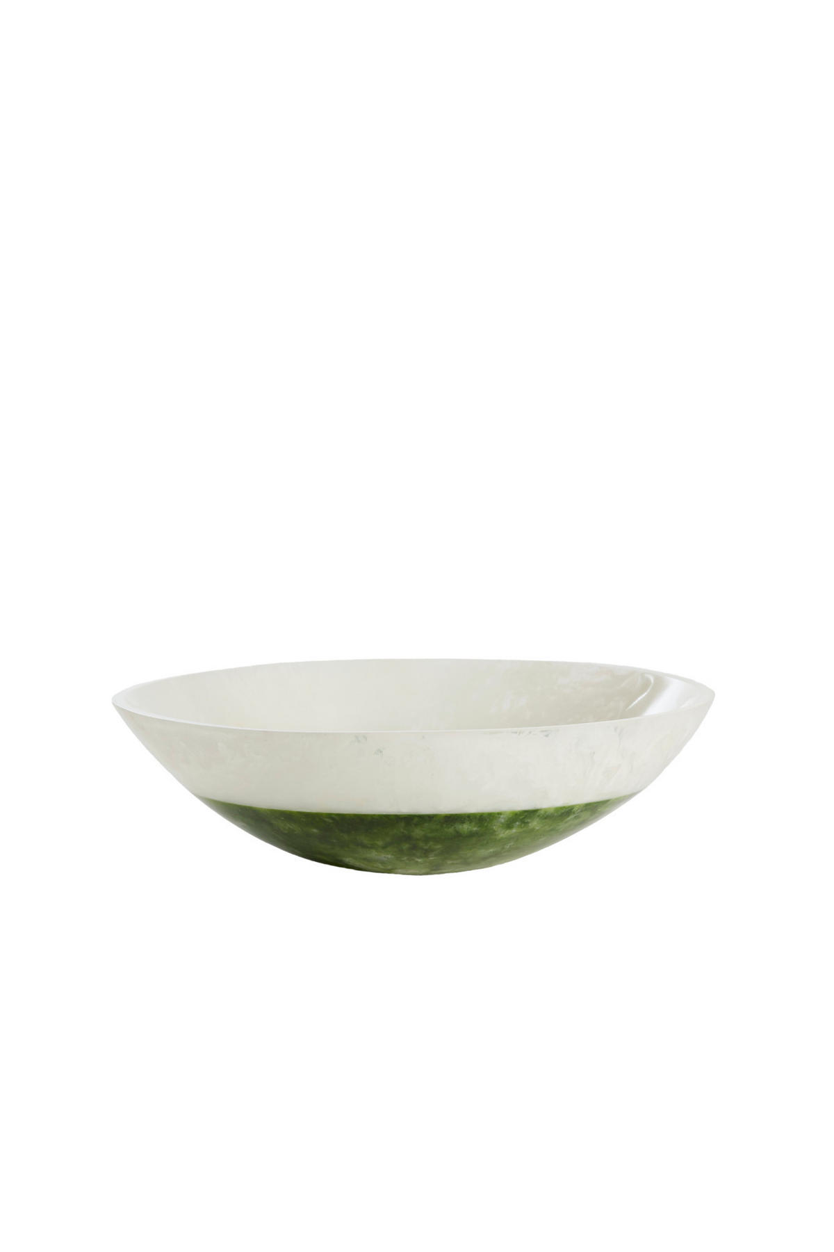 SCHALE Binanga Weiß Ø26/7,5 cm - Weiß/Grün, Kunststoff (26/7.5cm) - Light & Living