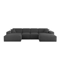 WOHNLANDSCHAFT Celes Premium Xs Sven - Dunkelgrau, Holzwerkstoff/Textil (342/73/165cm) - Fun Möbel