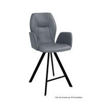 THEKENSTUHL drehbar (8er-Set) Diarria 58x109x60 Schwarz/Grau - Schwarz/Grau, Kunststoff (60/109/58cm) - 58aufmkessel