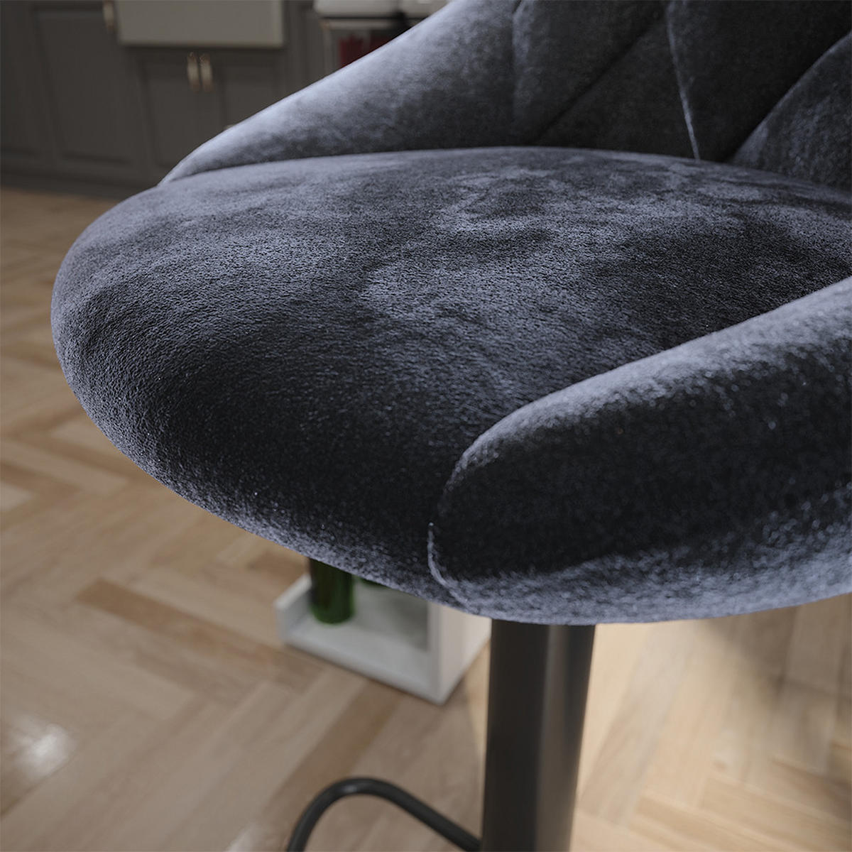 BARSKE STOLICE Sena, Crna, 38.5 x 84 cm - crna, tekstil (47.5/84/49cm) - Vicco