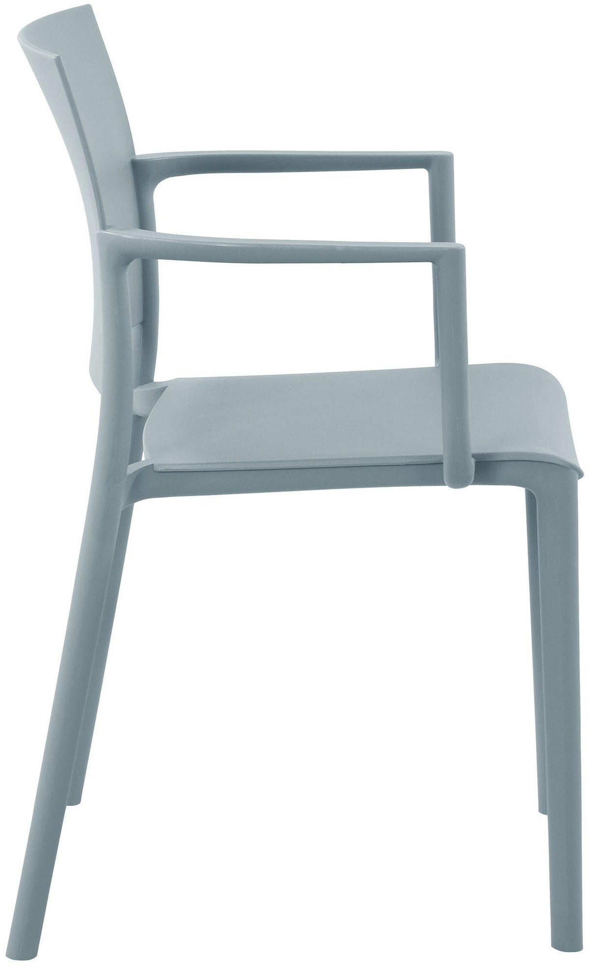 GARTENSTUHL Kunststoff Hellgrau - Hellgrau, Kunststoff (57/81/52cm) - CLP