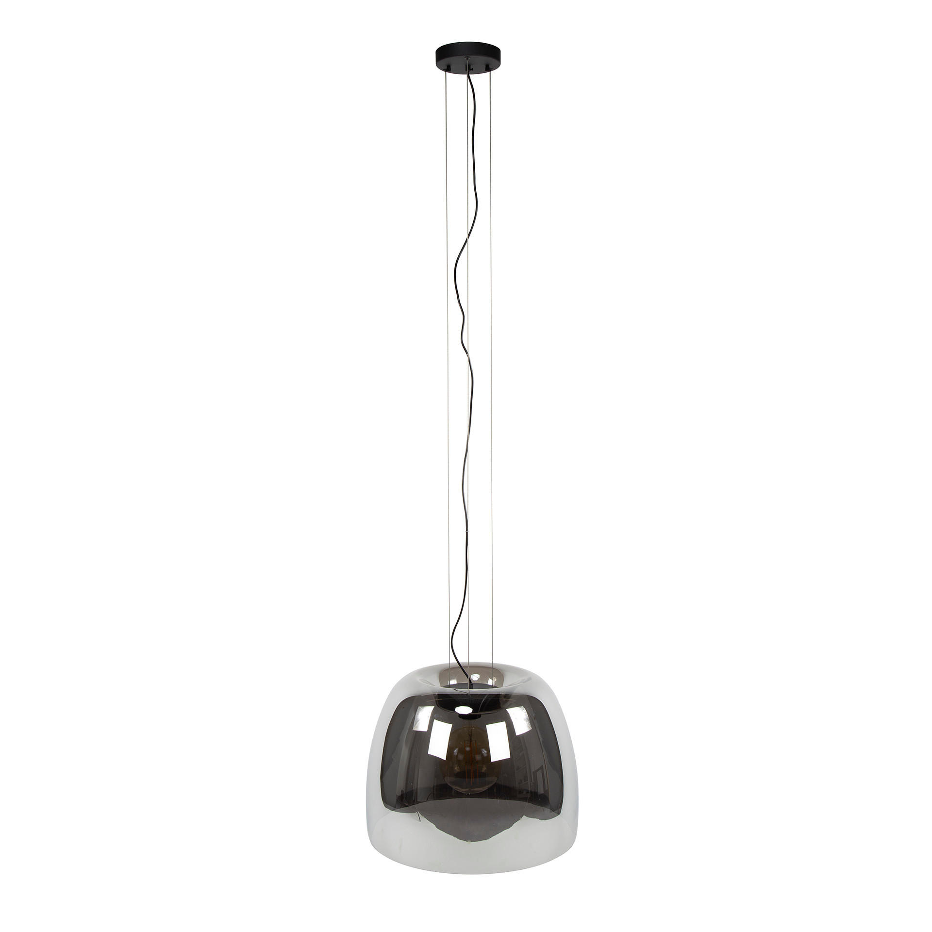 HÄNGELEUCHTE Drift Braun 48/48/ 150 cm - Grau, Glas (48/48/150cm) - Hoyz Collection