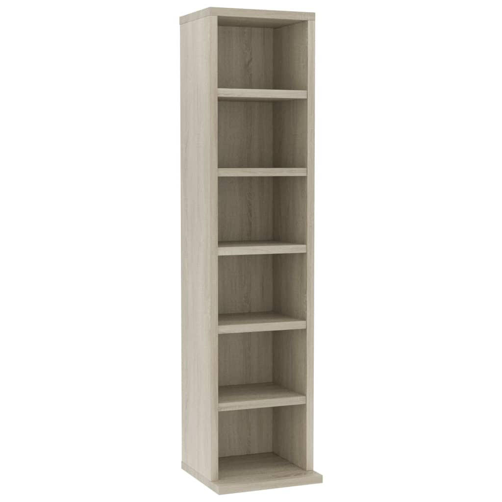 CD-SCHRANK Sonoma-Eiche 21/20/88 Cm Holzwerkstoff - Sonoma Eiche, Holz (21/88/20cm) - vidaXL