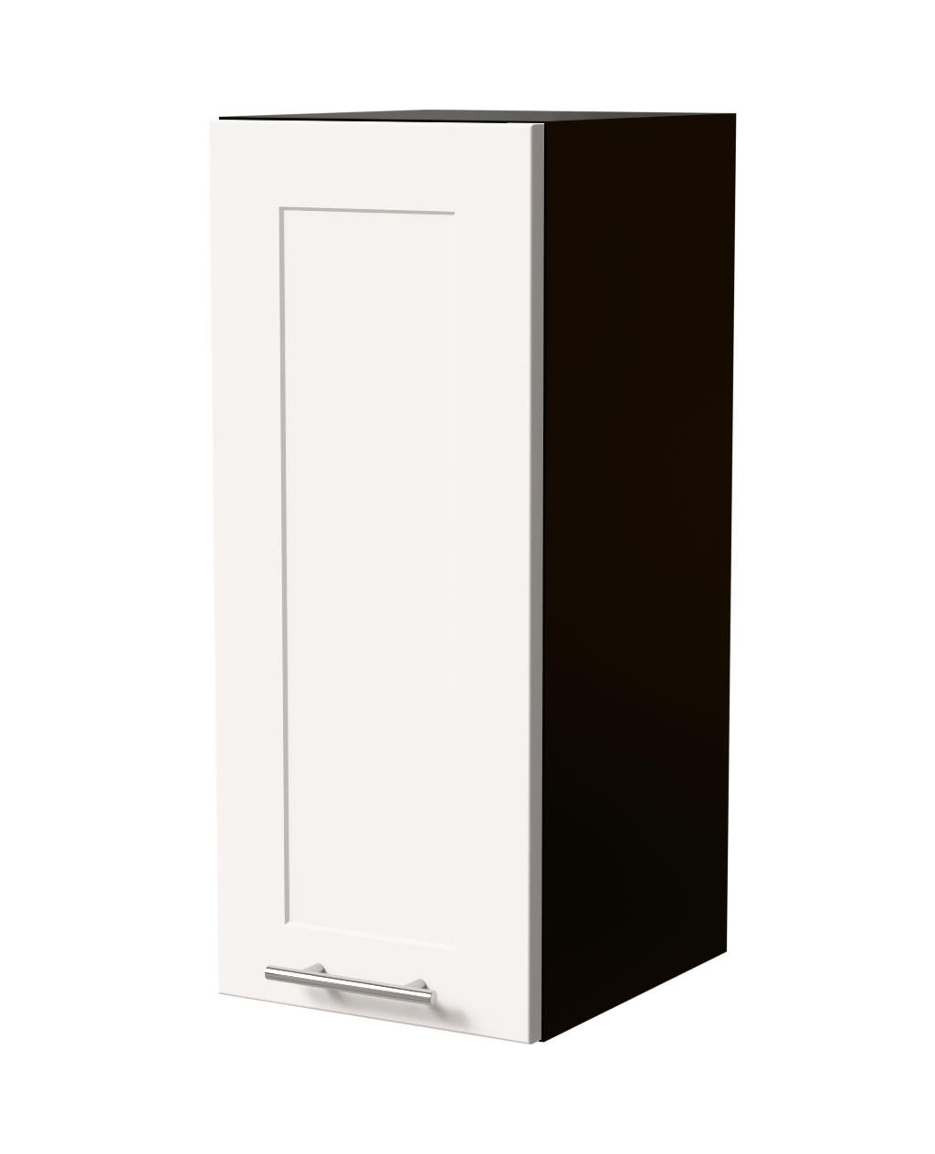 HÄNGESCHRANK Oslo W2/30 Schwarz / Weiß Matt 30 / 32,5 / 72cm - Schwarz/Weiß, Holz/Holzwerkstoff (30/72/32.5cm) - Feldmann-Wohnen