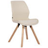 STUHL Stoff creme - Eukalyptusholzfarben/Creme, Holz/Textil (49/87.5/58cm) - CLP
