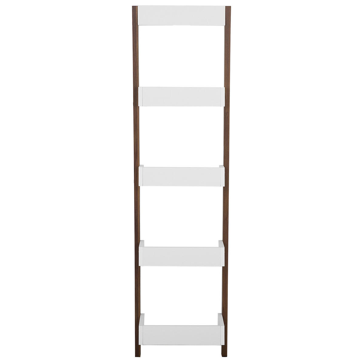 BÜCHERREGAL 5 Fächer Mobile Duo - Weiß, Holzwerkstoff (45/166/36cm) - Beliani