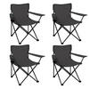 CAMPINGSTUHL FALTBAR 4er Set in Schwarz - Schwarz, Metall (50/80/50cm) - Coemo