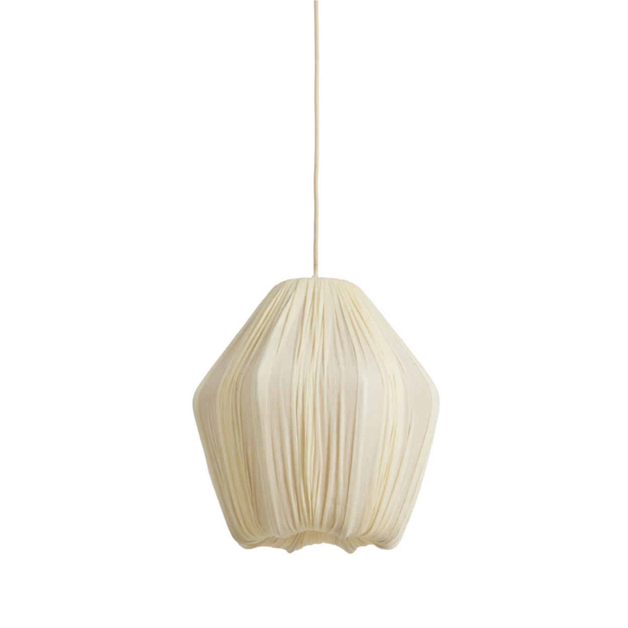 HÄNGELAMPE Tambisan - Weiß - 34/34/36 cm - Weiß, Textil (34/34/36cm) - Light & Living