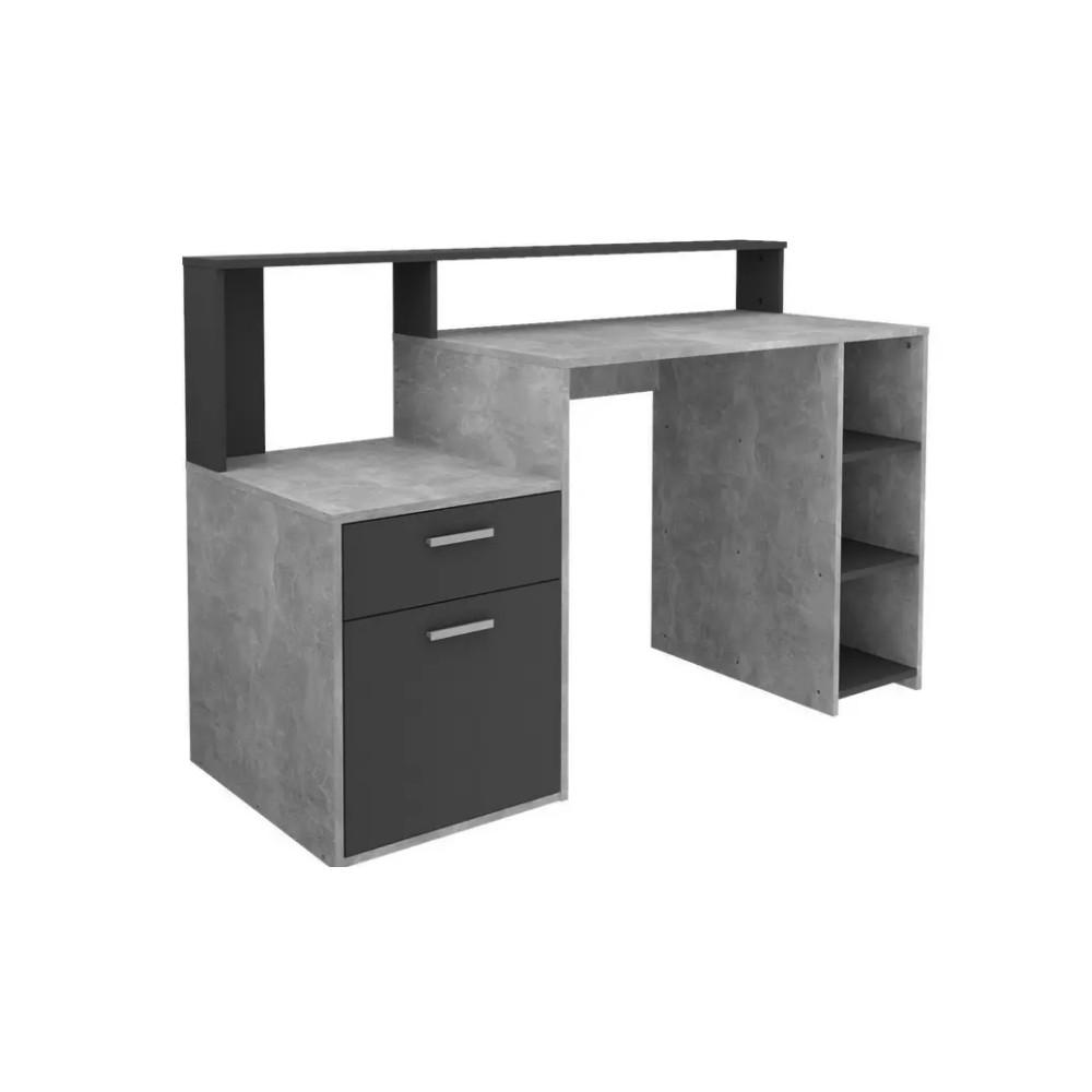 SCHREIBTISCH Bolton 139/92/54 cm Betongrau,Anthrazit - Grau, Holzwerkstoff (54/139/92cm) - FMD Möbel GmbH