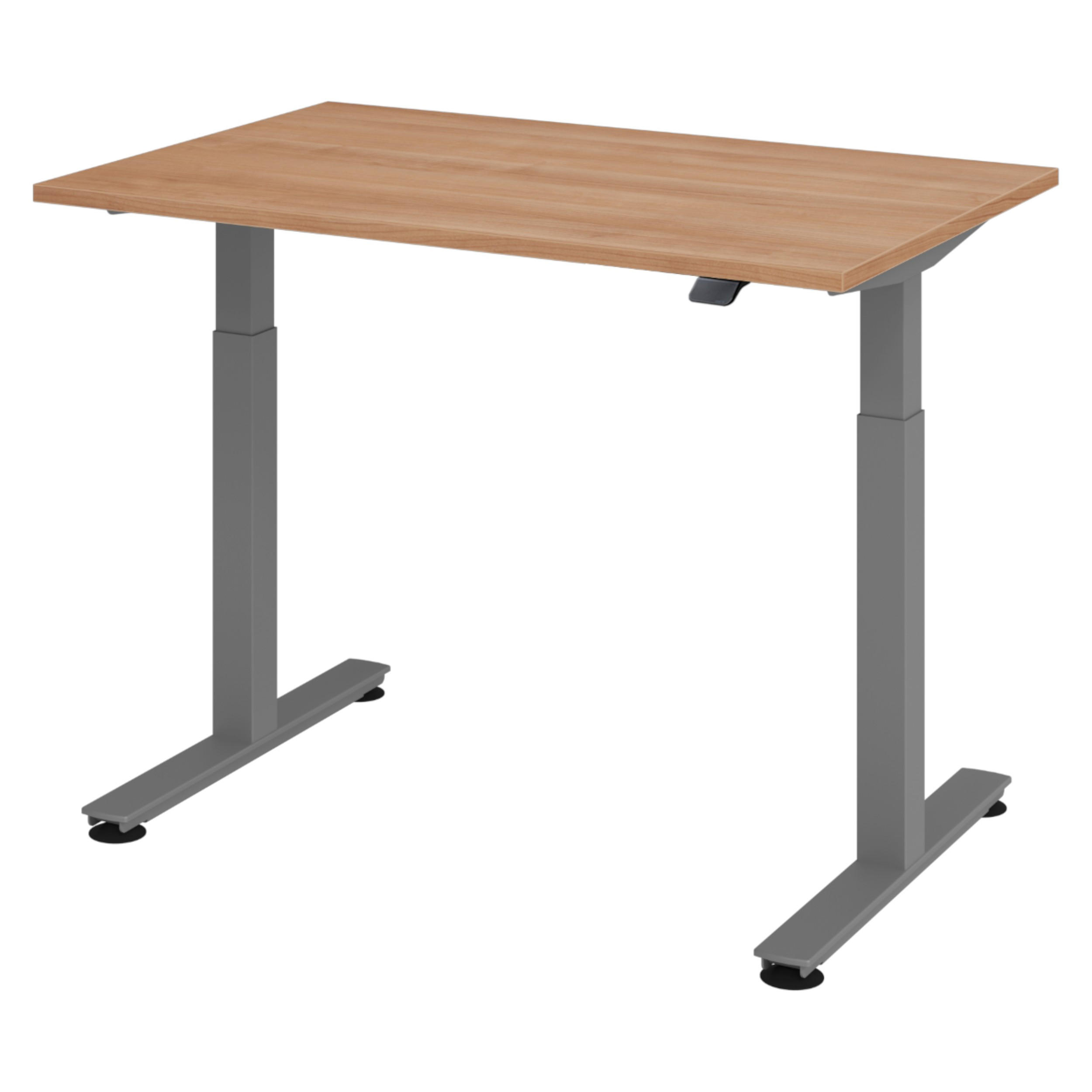 SCHREIBTISCH elektrisch XMST 80/120/74 cm in Nussbaumfarben/Graphitfarben - Nussbaumfarben/Graphitfarben, Holzwerkstoff (80/120/74cm) - bümö