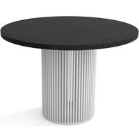 TISCH Weiss DIEGO Ausziehbar - Schwarz/Weiß, Holzwerkstoff (120/48/77cm) - Sepro Meble