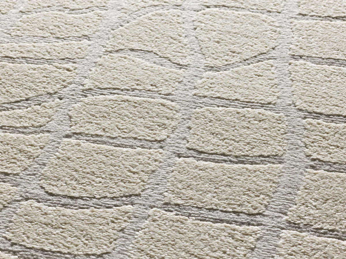 WEBTEPPICH creme und grau Baresa 133/190 cm - Creme/Grau, Naturmaterialien/Textil (133/190cm) - Atticgo