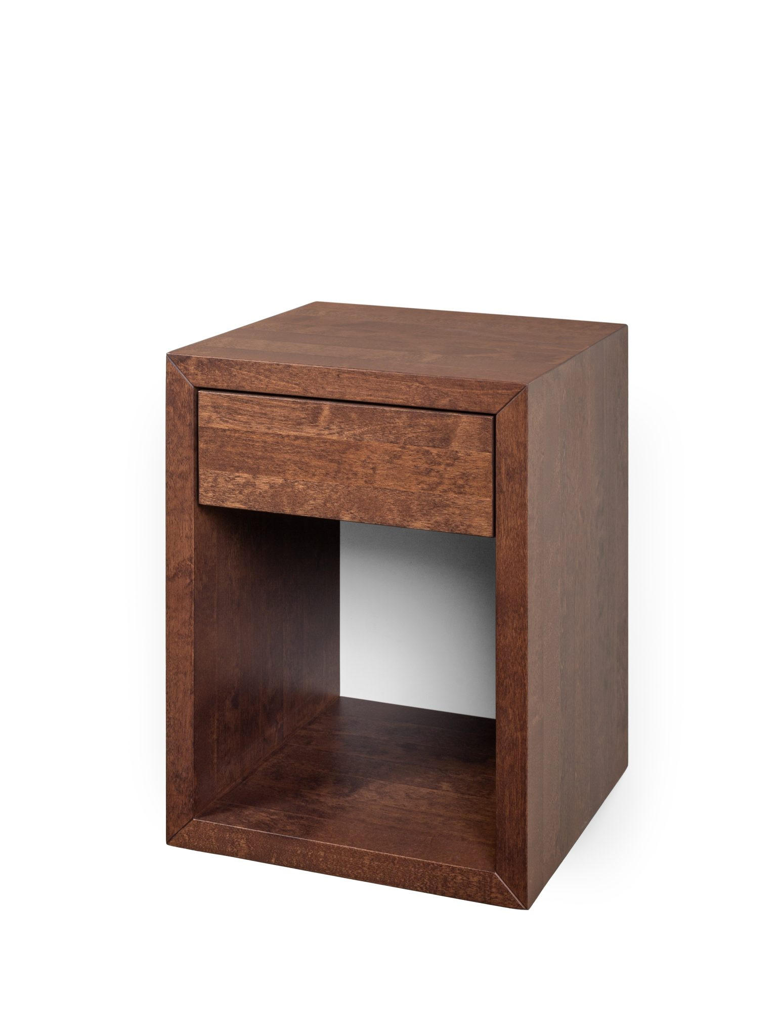 NACHTTISCH Hugo aus Esche/Birke und bernsteinfarbenem Finish - Braun, Holz (30/39/30cm) - WOODEK