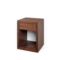 NACHTTISCH Hugo aus Esche/Birke und bernsteinfarbenem Finish - Braun, Holz (30/39/30cm) - WOODEK