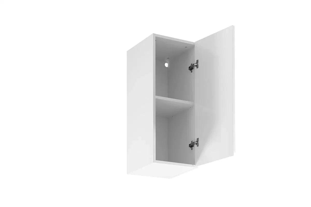 HÄNGESCHRANK – 30 cm – G30 – Velmora – Weiß / Weiß Hochglanz - Weiß Hochglanz, Holzwerkstoff (30/72/32cm) - ROYAL24_MARKT