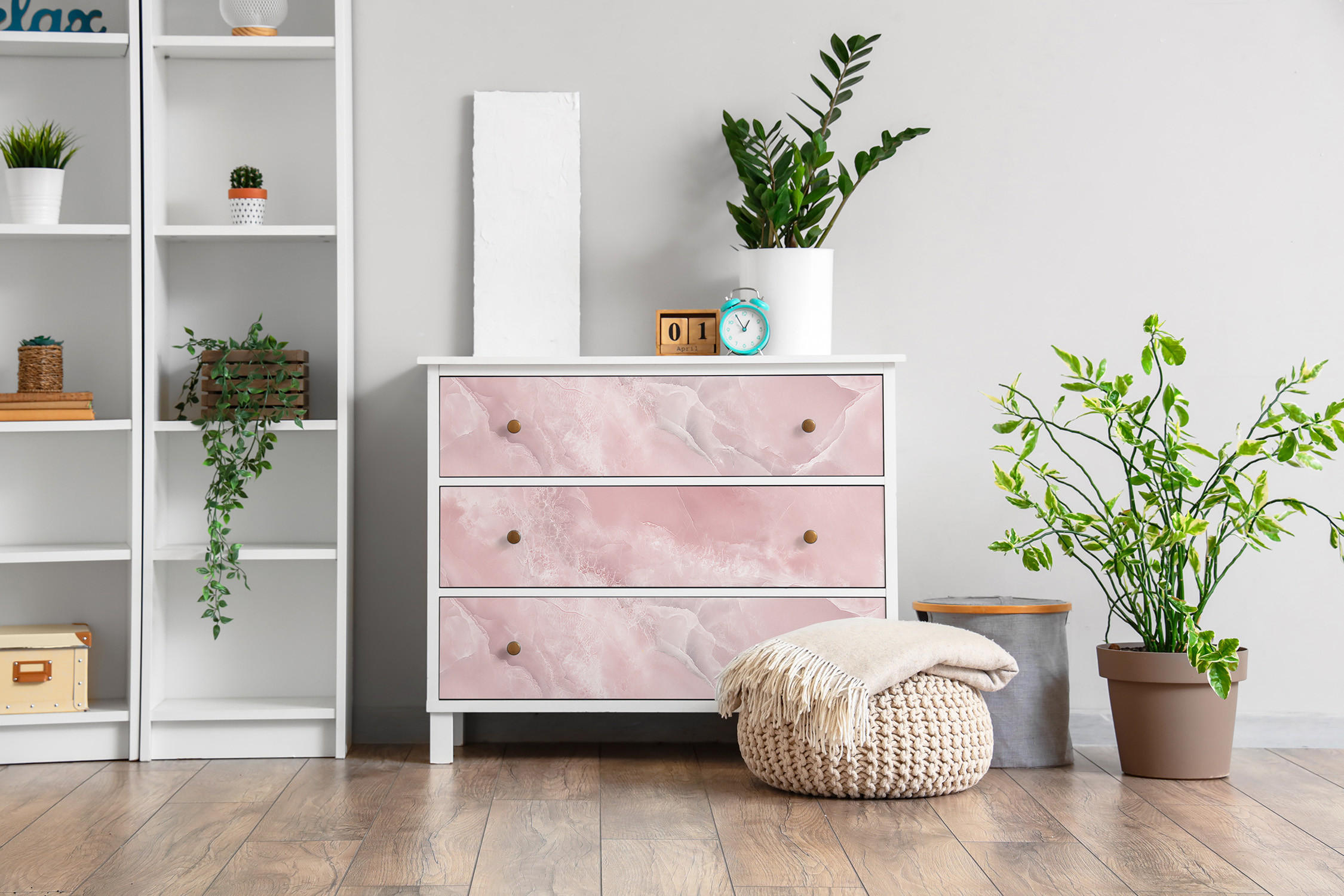 MÖBLAUFKLEBER 100x50 cm rosa - Hellrosa, Kunststoff (100/50/0.1cm) - Wallfluent