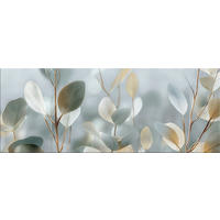 GLASBILD 80x30 cm Eukalyptus pastellgrün Natur - Beige, Glas (80/30cm) - artissimo