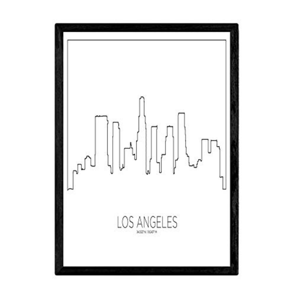 POSTER Los Angeles Skyline A3 Rahmenlos - Klar, Papier (29.7/5/42cm) - Nacnic
