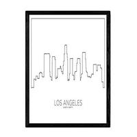 POSTER Los Angeles Skyline A3 Rahmenlos - Klar, Papier (29.7/5/42cm) - Nacnic