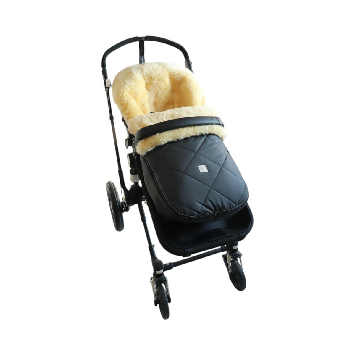 LAMMFELL-FUSSSACK Classic for Bugaboo, anthracite - Anthrazit, Fell (45/100cm) - Kaiserbaby