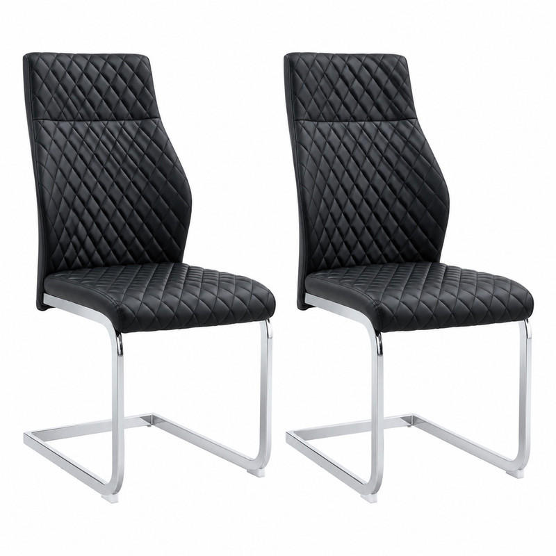 Meubliv Esszimmerstuhl Schwarz 63x100x43 cm