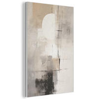 AKUSTIKBILD Abstrakt - Kunst - Grau Wanddeko 60x90 cm - Hellgrau, Kunststoff (60/90/0.9cm) - MuchoWow