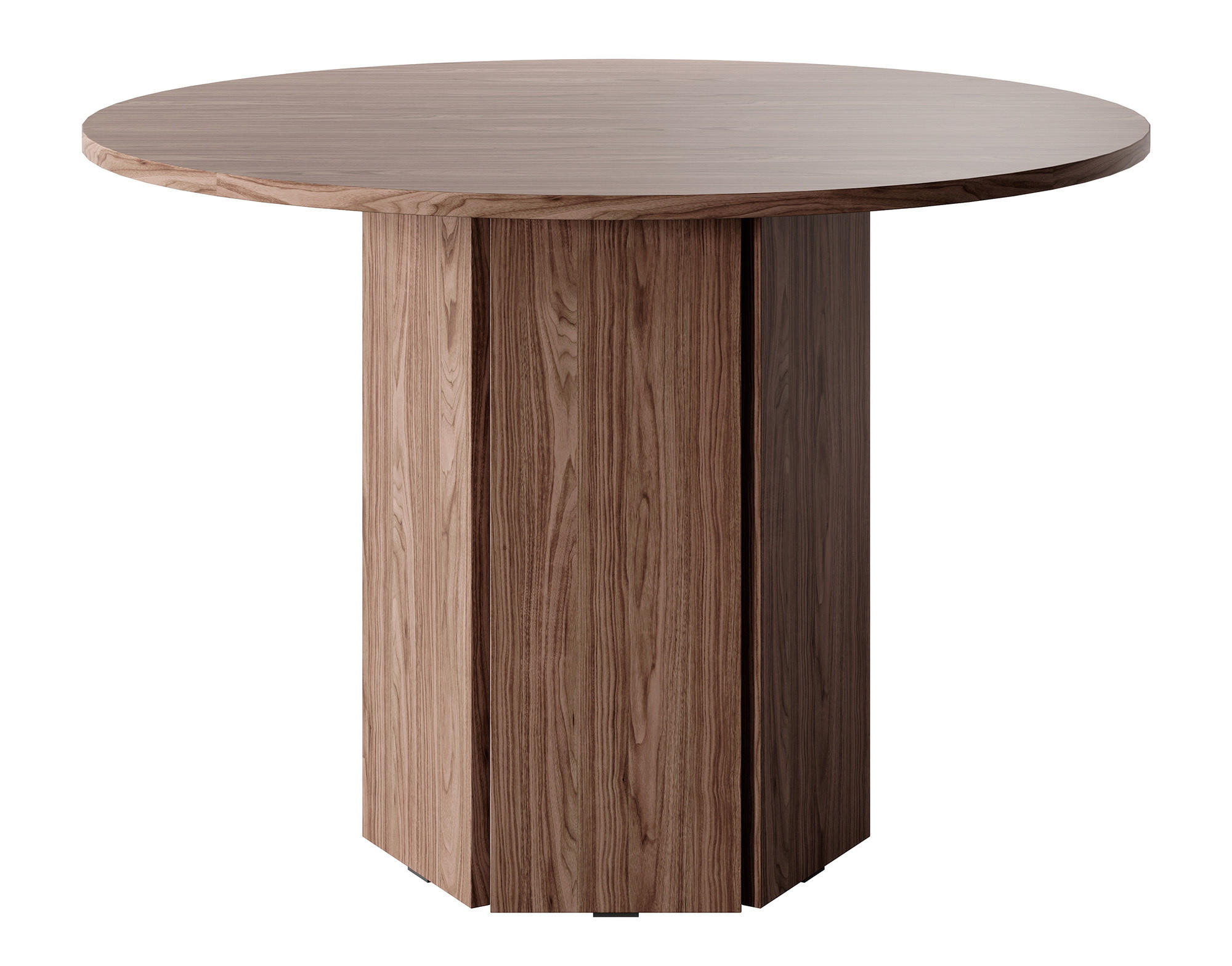 ESSTISCH HEXA Wisconsin Nussbaum 110 cm - Braun, Holzwerkstoff (110/110/75cm) - Selsey