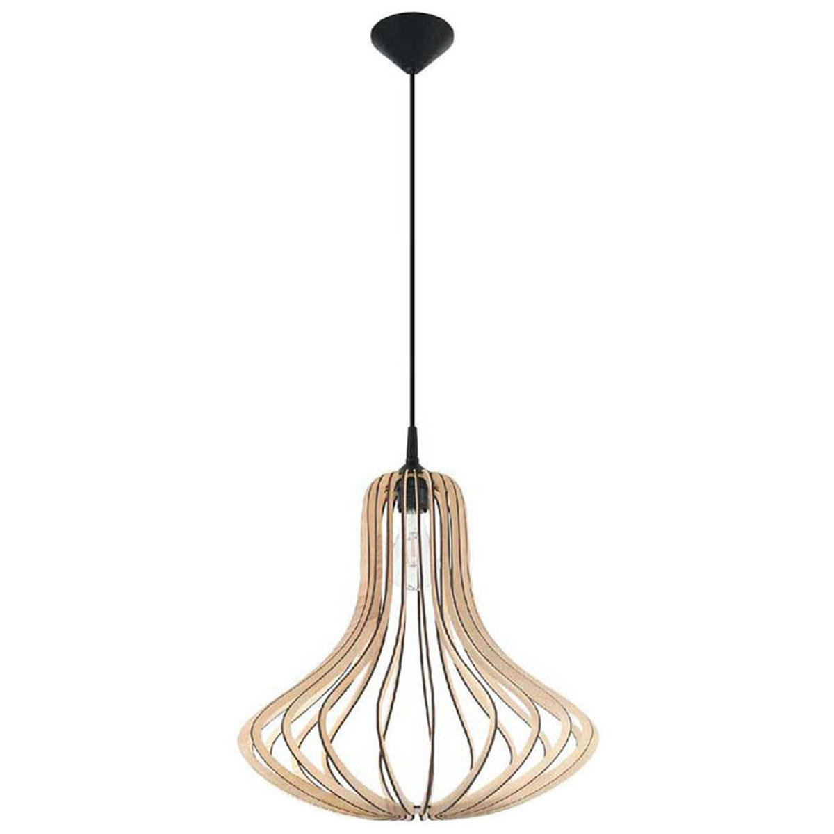 HÄNGELEUCHTE Holz Braun Lamellen - Braun, Holz (41/41/110cm)