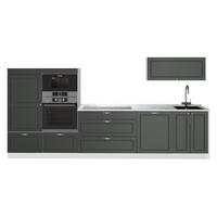 KÖK Fame-Line, Grönt och guld lanthus/Vit, 340 cm AP Marble - Vit/Grön, Träbaserade material (340/153.6/60cm) - Vicco