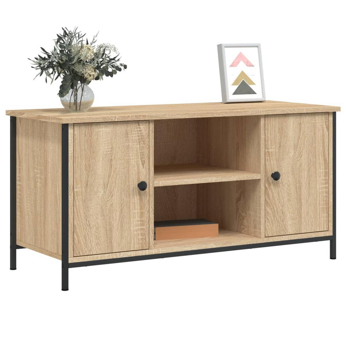 TV-SCHRANK Sonoma-Eiche 100/40/50 Cm Holzwerkstoff - Braun, Holzwerkstoff (100/50/40cm) - vidaXL