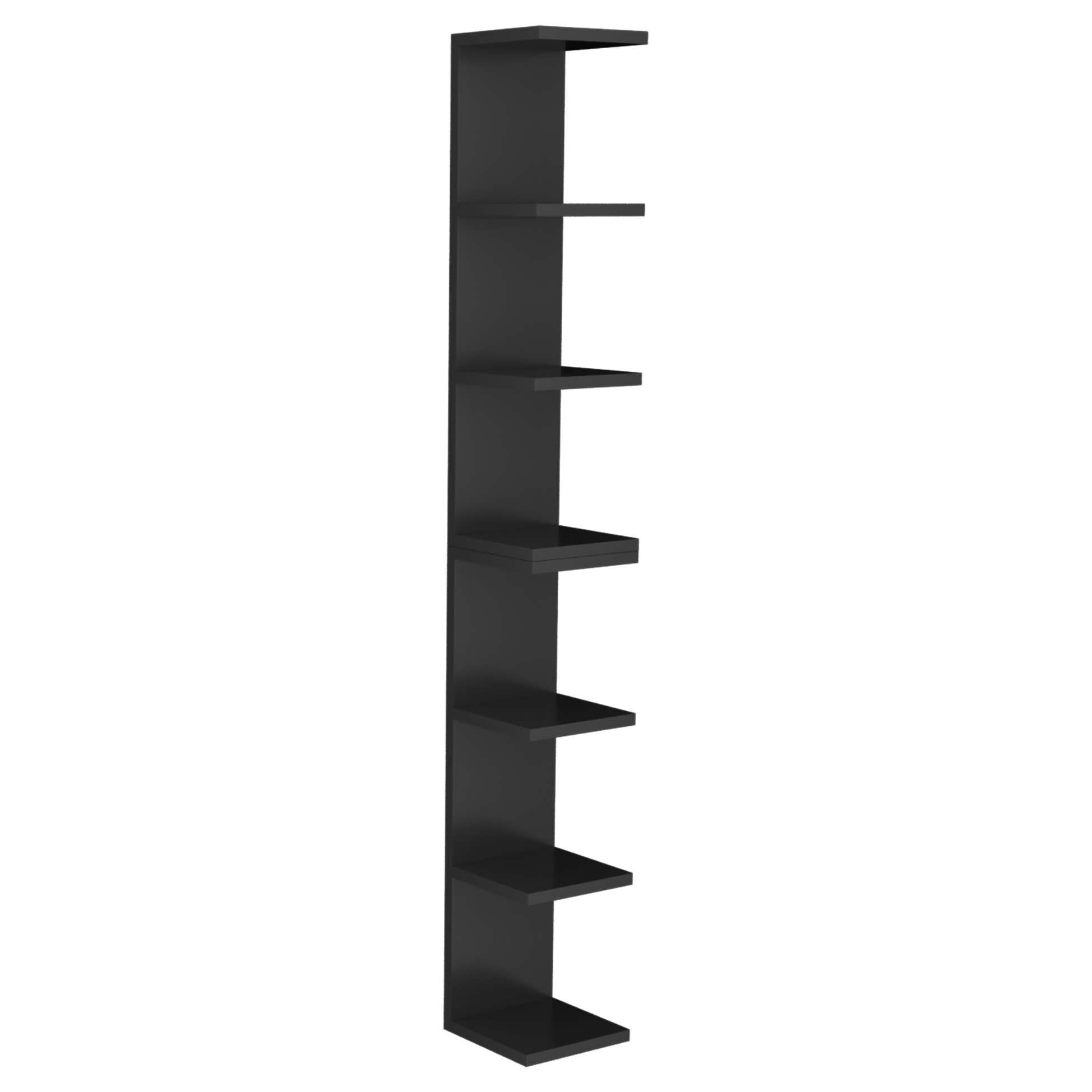 WANDREGAL Anthrazit DIVA Hängeregal schwebend teilbar drehbar - Anthrazit, Holzwerkstoff (25/185/25cm) - Aileenstore